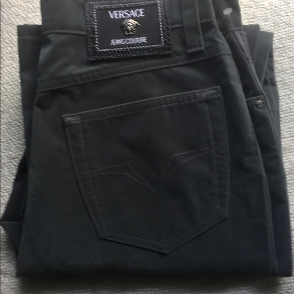 Vintage Versace Velvet Jeans NWOT + Bag IT 30 Never Worn (Frame for Exposure) - Picture 3 of 12
